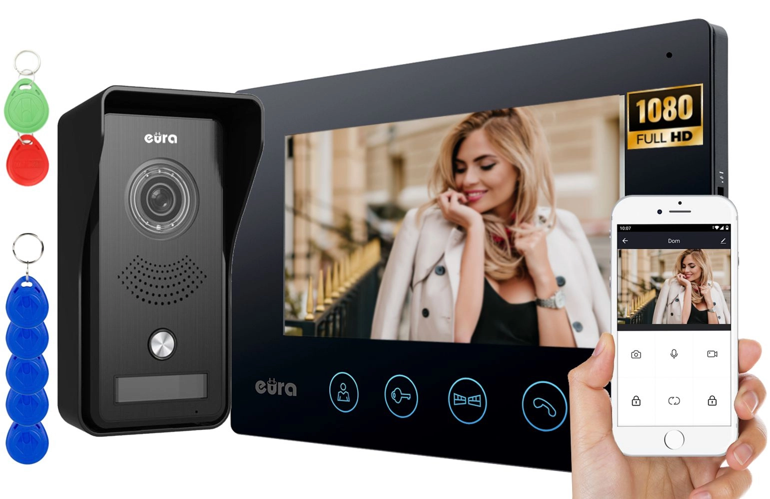 Wideodomofon Eura-Tech Eura VDP-42A3 Gamma+ Czarny