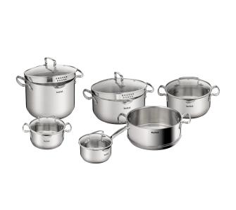 Zestaw garnków Tefal Duetto+ G719SB56 Indukcja Stal nierdzewna 11 elementów