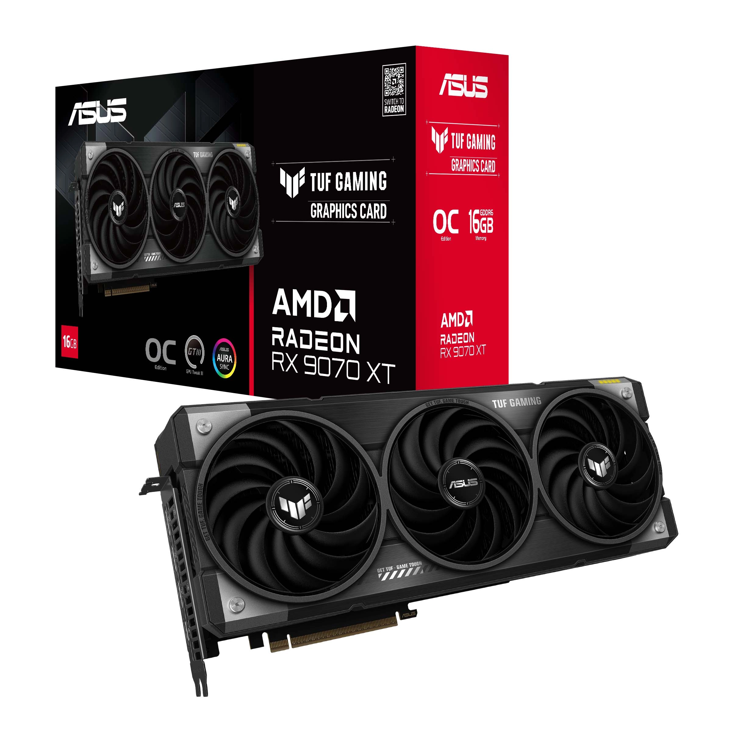 Karta graficzna ASUS TUF Gaming Radeon RX 9070 XT OC Edition 16GB GDDR6 256bit FSR