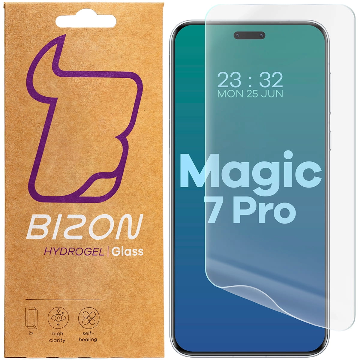 Folia hydrożelowa Bizon na ekran Hydrogel Front do Honor Magic7 Pro 2 sztuki