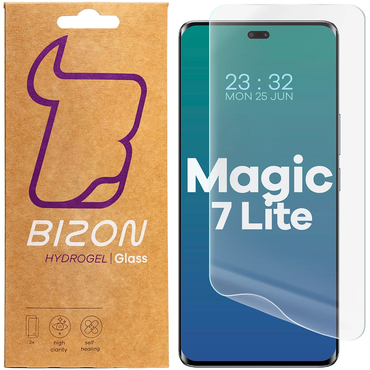 Folia hydrożelowa Bizon na ekran Hydrogel Front do Honor Magic7 Lite 2sztuki