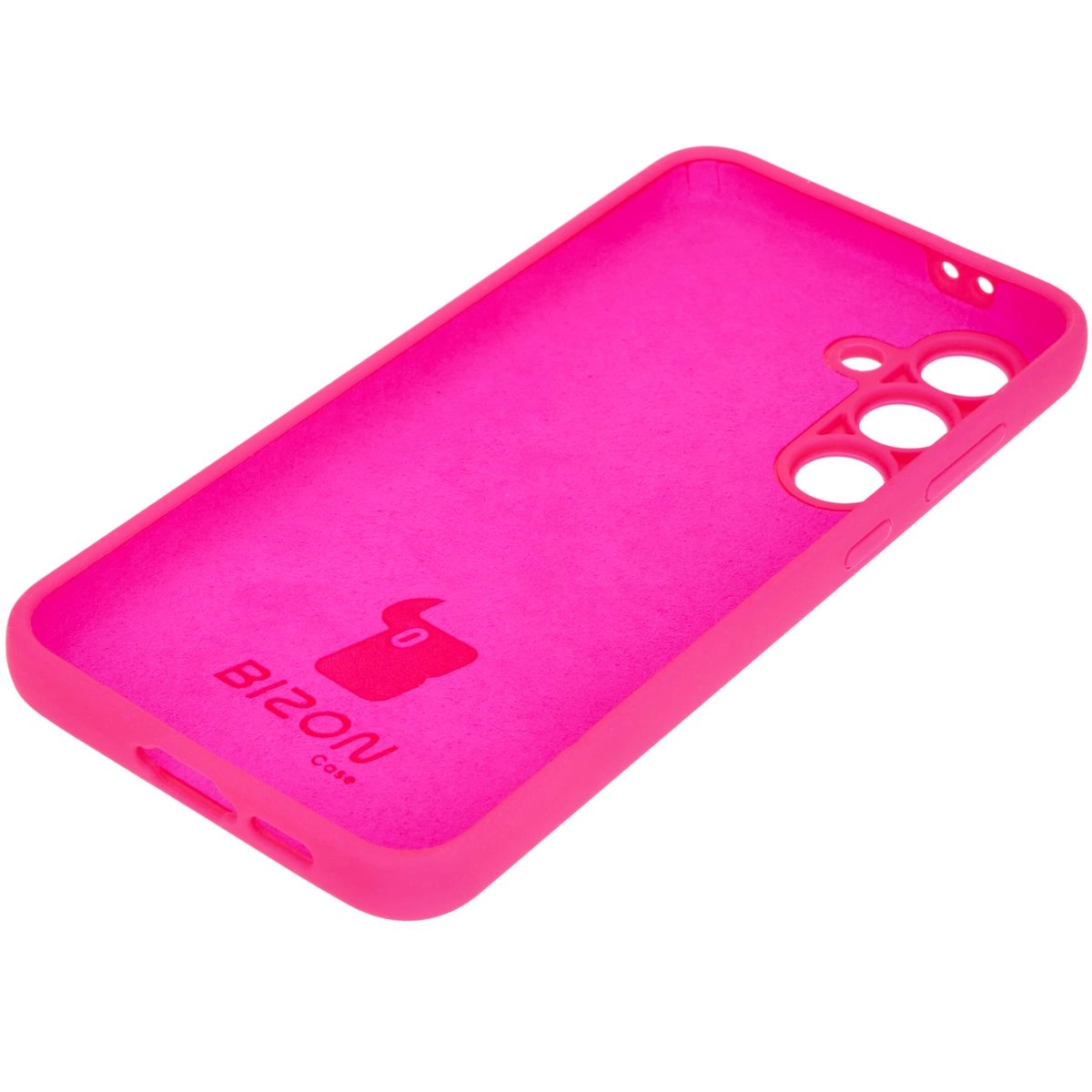 Etui Bizon Silikonowe Soft do Galaxy S24 FE Neonowo-różowy