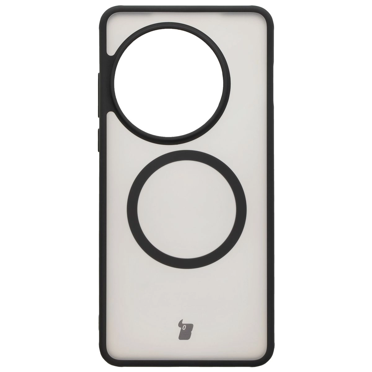 Etui Bizon MatteO z MagSafe do OnePlus 13 Półprzezroczyste z czarną ramką