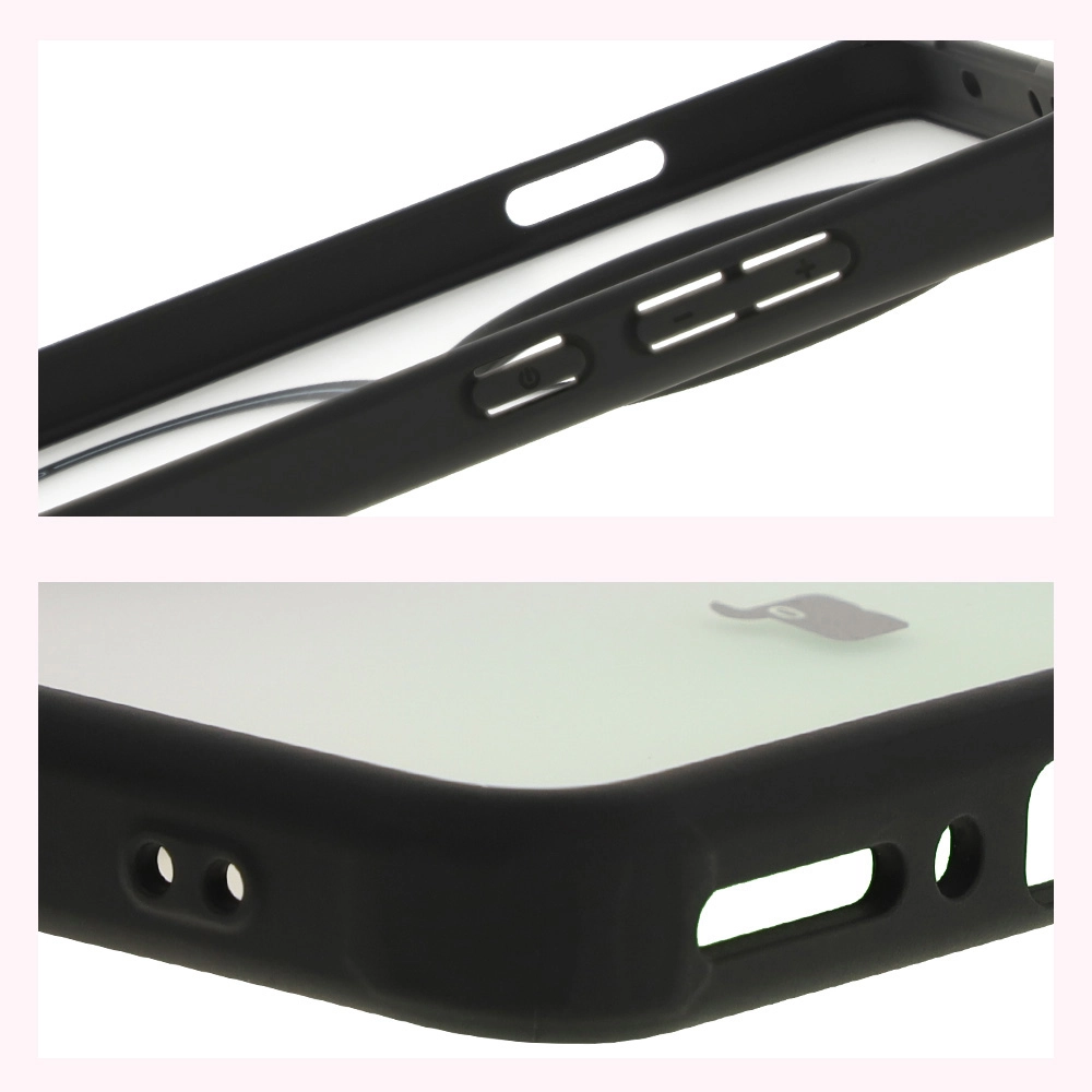 Etui Bizon MatteO z MagSafe do OnePlus 13 Półprzezroczyste z czarną ramką