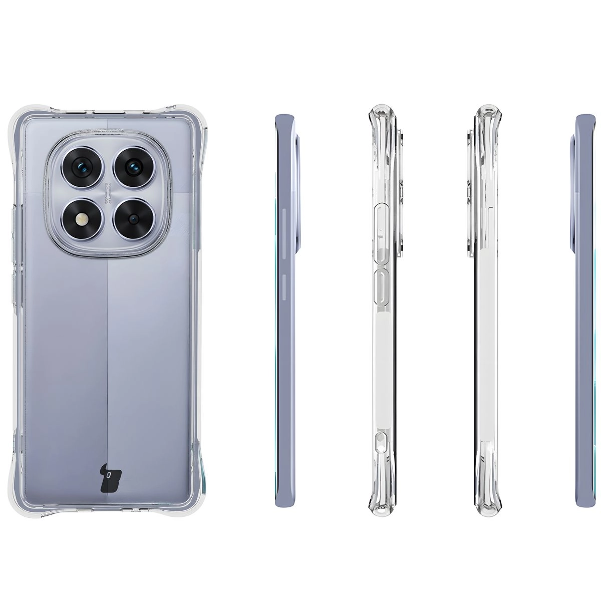 Etui Bizon Elastyczne Salpa do Xiaomi Redmi Note 14 Pro 5G / Poco X7 Przezroczysty