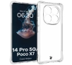 Etui Bizon Elastyczne Salpa do Xiaomi Redmi Note 14 Pro 5G / Poco X7 Przezroczysty