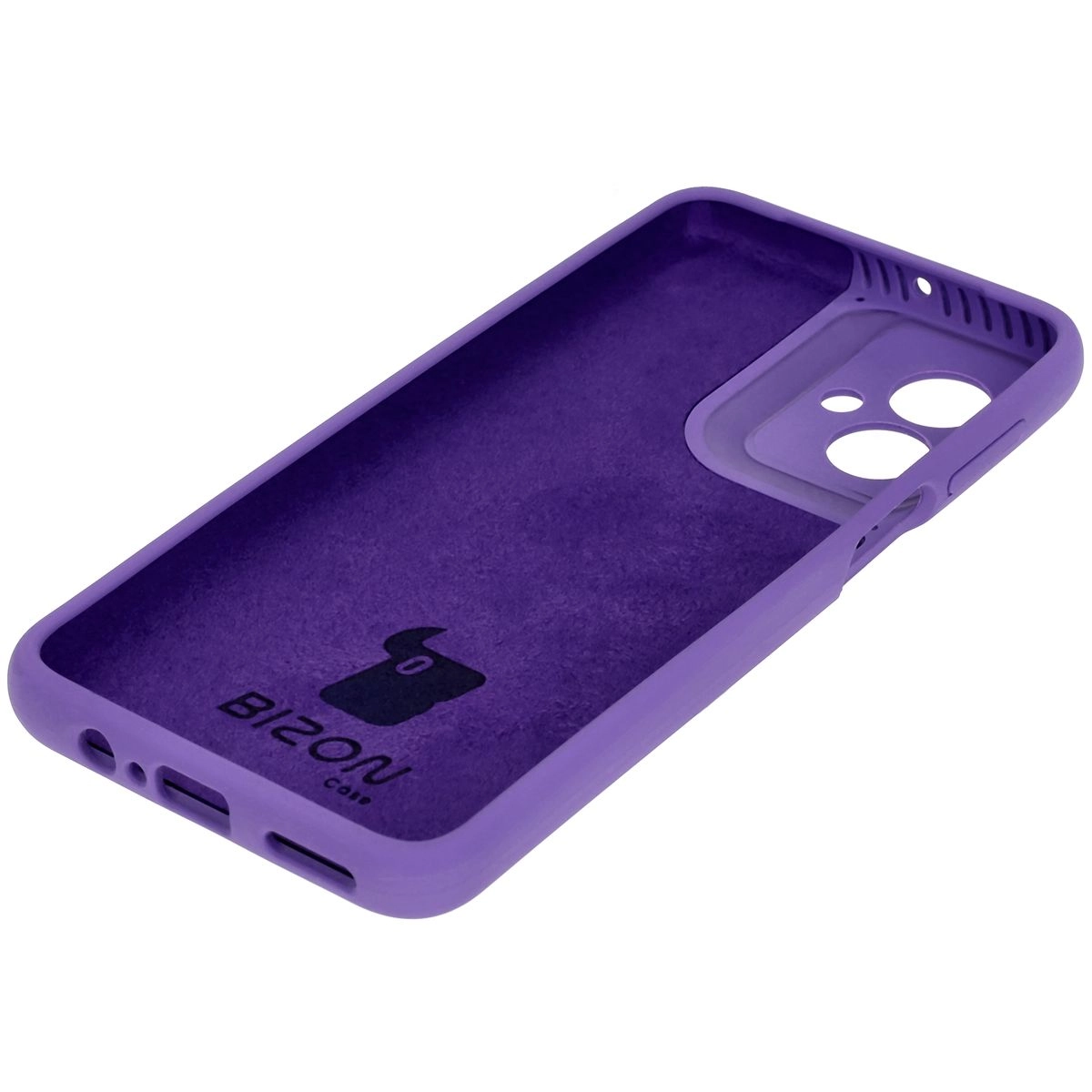 Etui Bizon Silikonowe Soft do Motorola Moto G55 5G Fioletowy