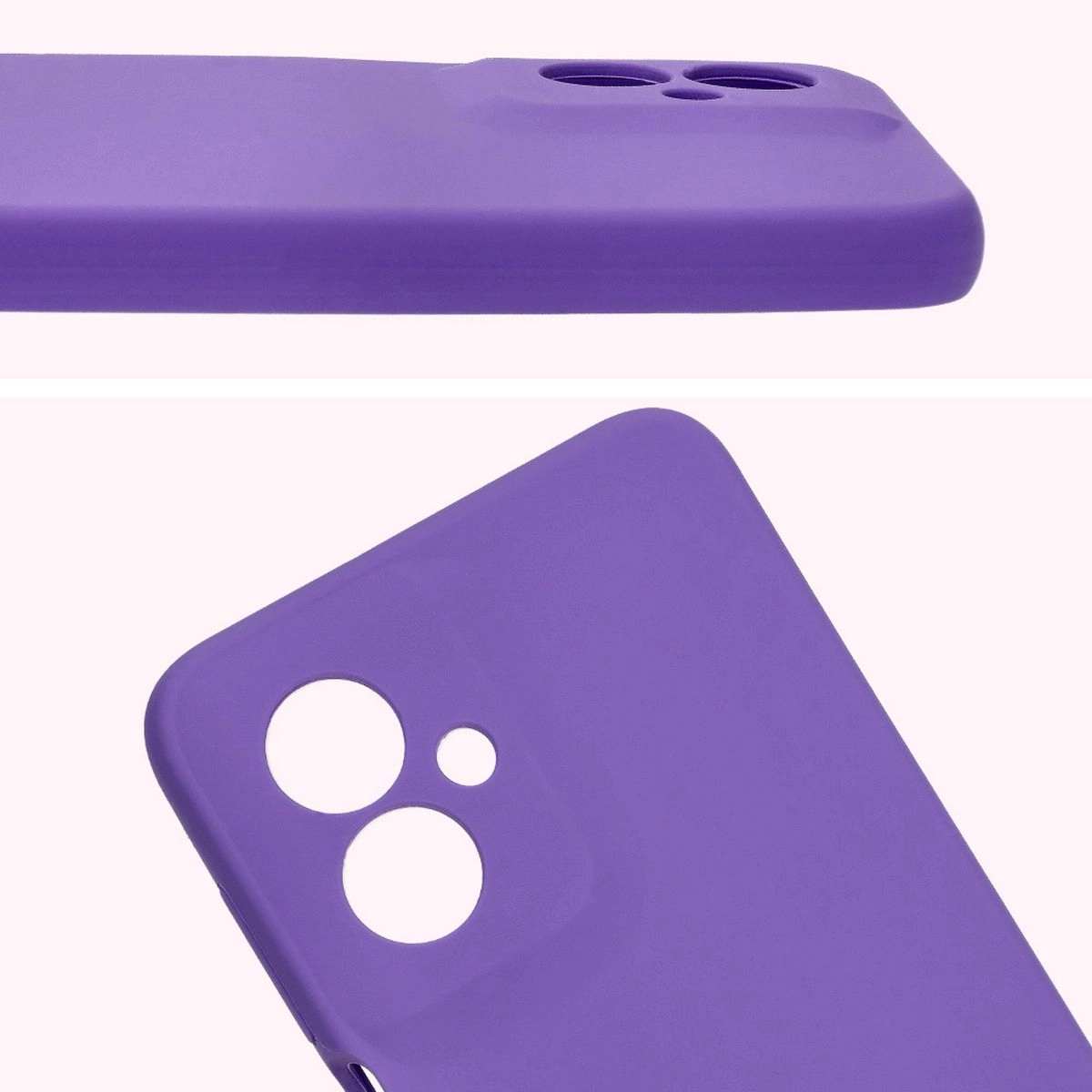 Etui Bizon Silikonowe Soft do Motorola Moto G55 5G Fioletowy