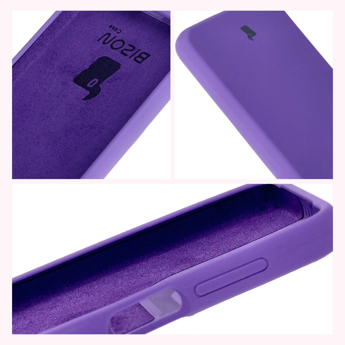Etui Bizon Silikonowe Soft do Motorola Moto G55 5G Fioletowy