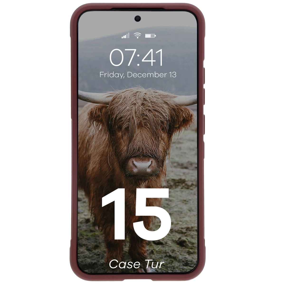 Etui Bizon Tur do Xiaomi 15 Ciemnofioletowy
