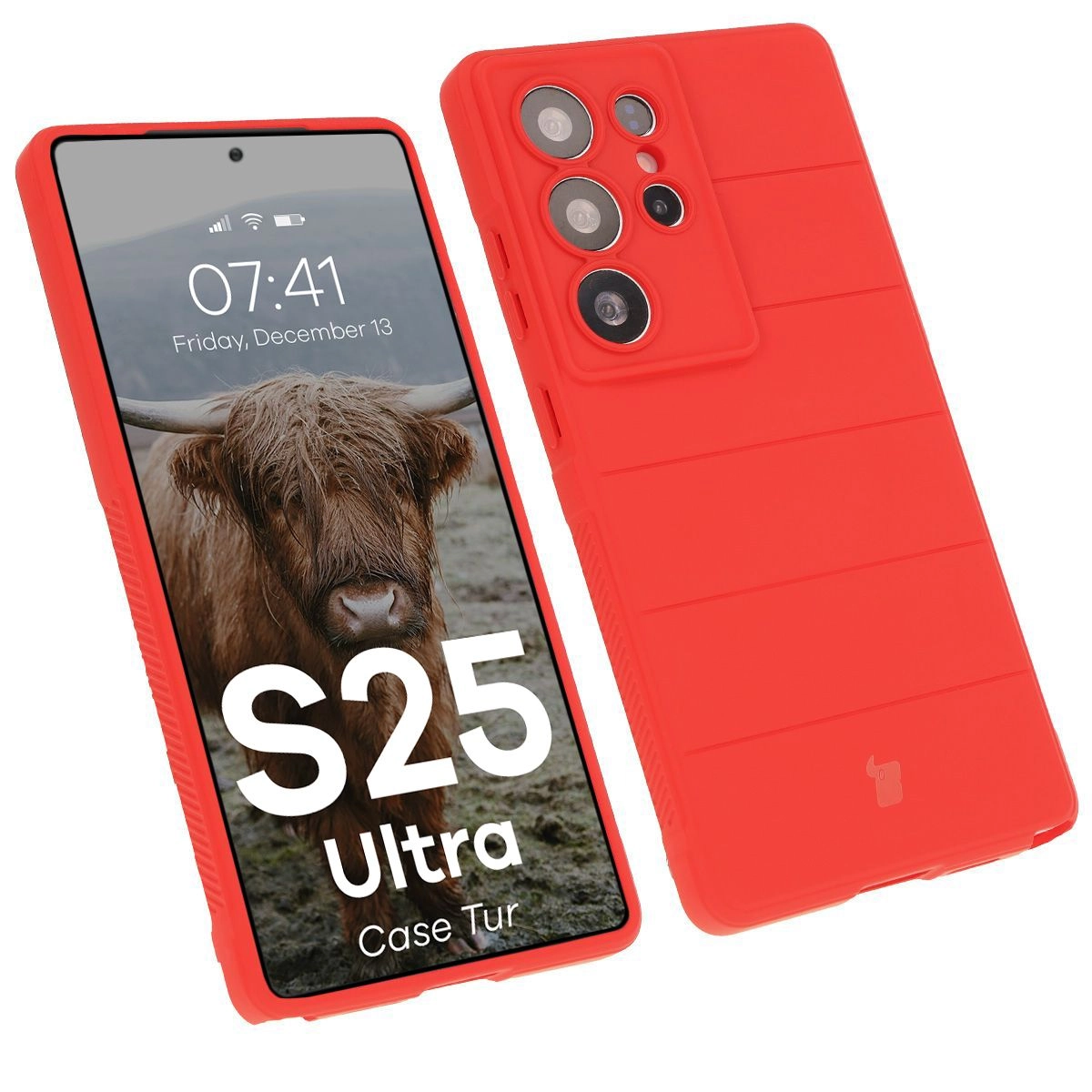 Etui Bizon Tur do Galaxy S25 Ultra Czerwony