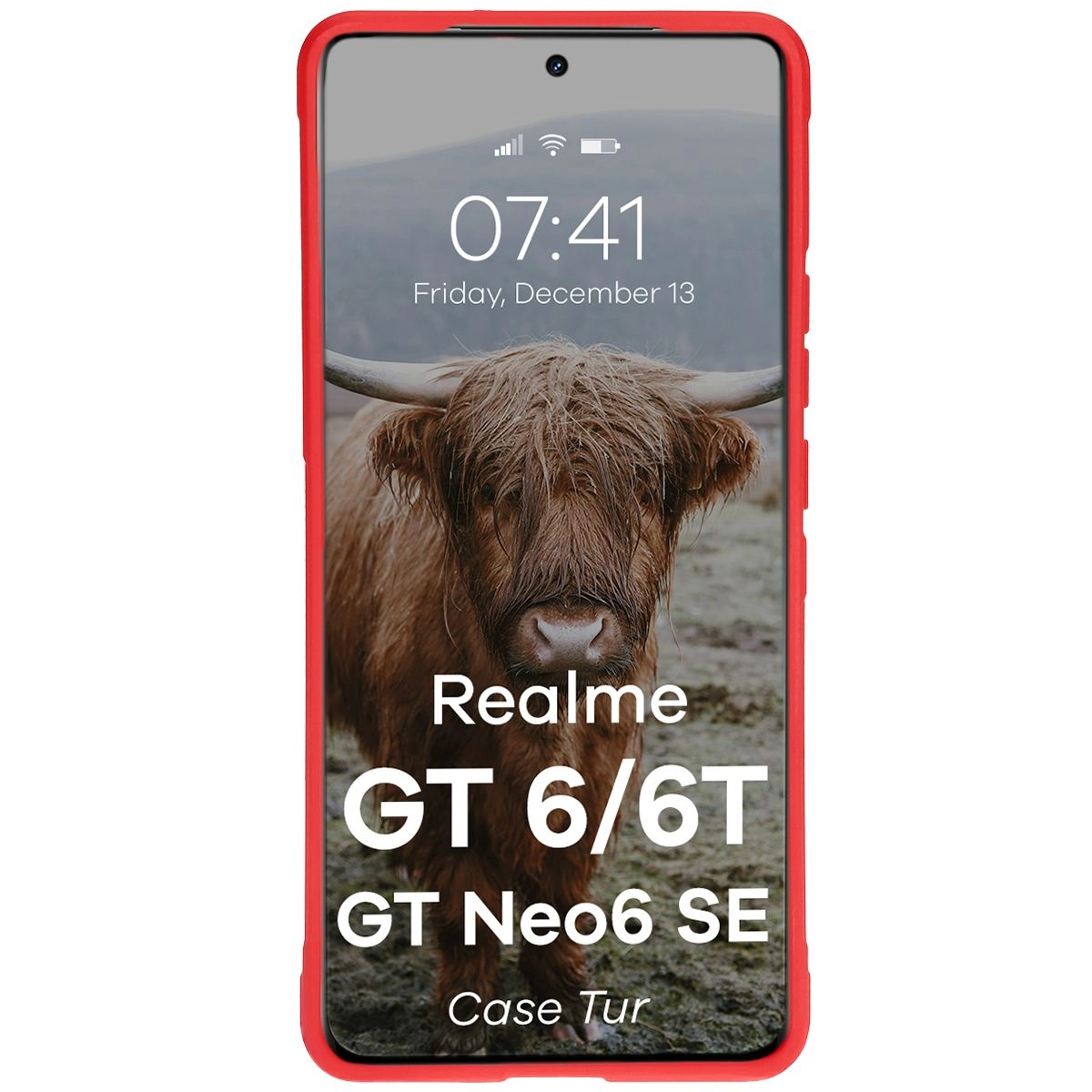 Etui Bizon Tur do Realme GT 6 / GT 6T / GT Neo6 SE Czerwony