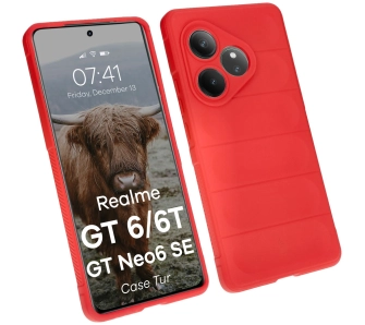 Etui Bizon Tur do Realme GT 6 / GT 6T / GT Neo6 SE Czerwony