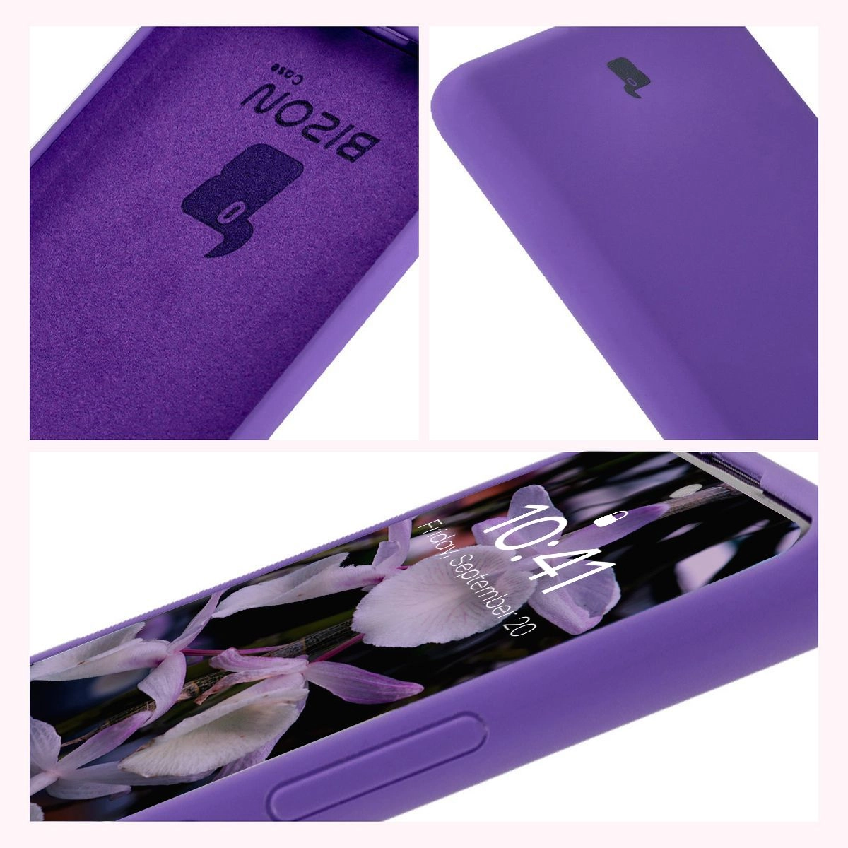 Etui Bizon Silikonowe Soft do Xiaomi Redmi Note 14 Pro 5G/Poco X7 Fioletowy