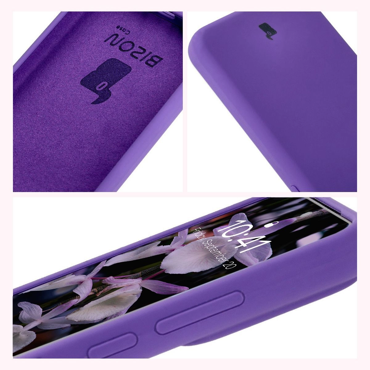 Etui Bizon Silikonowe Soft do Xiaomi 15 Fioletowy