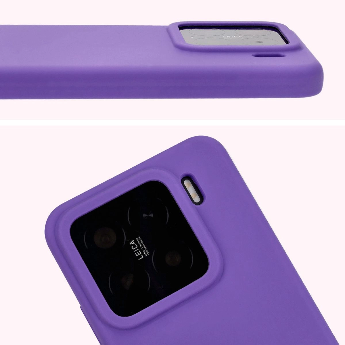 Etui Bizon Silikonowe Soft do Xiaomi 15 Fioletowy
