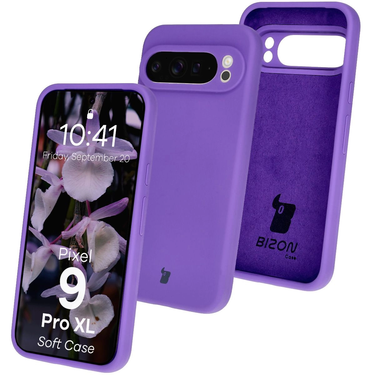 Etui Bizon Silikonowe Soft do Google Pixel 9 Pro XL Fioletowy