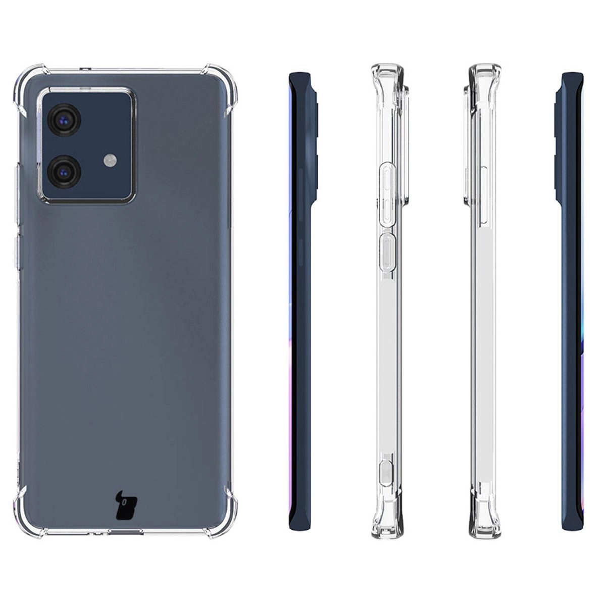 Etui Bizon Elastyczne Salpa do Motorola Edge 40 Neo Przezroczysty