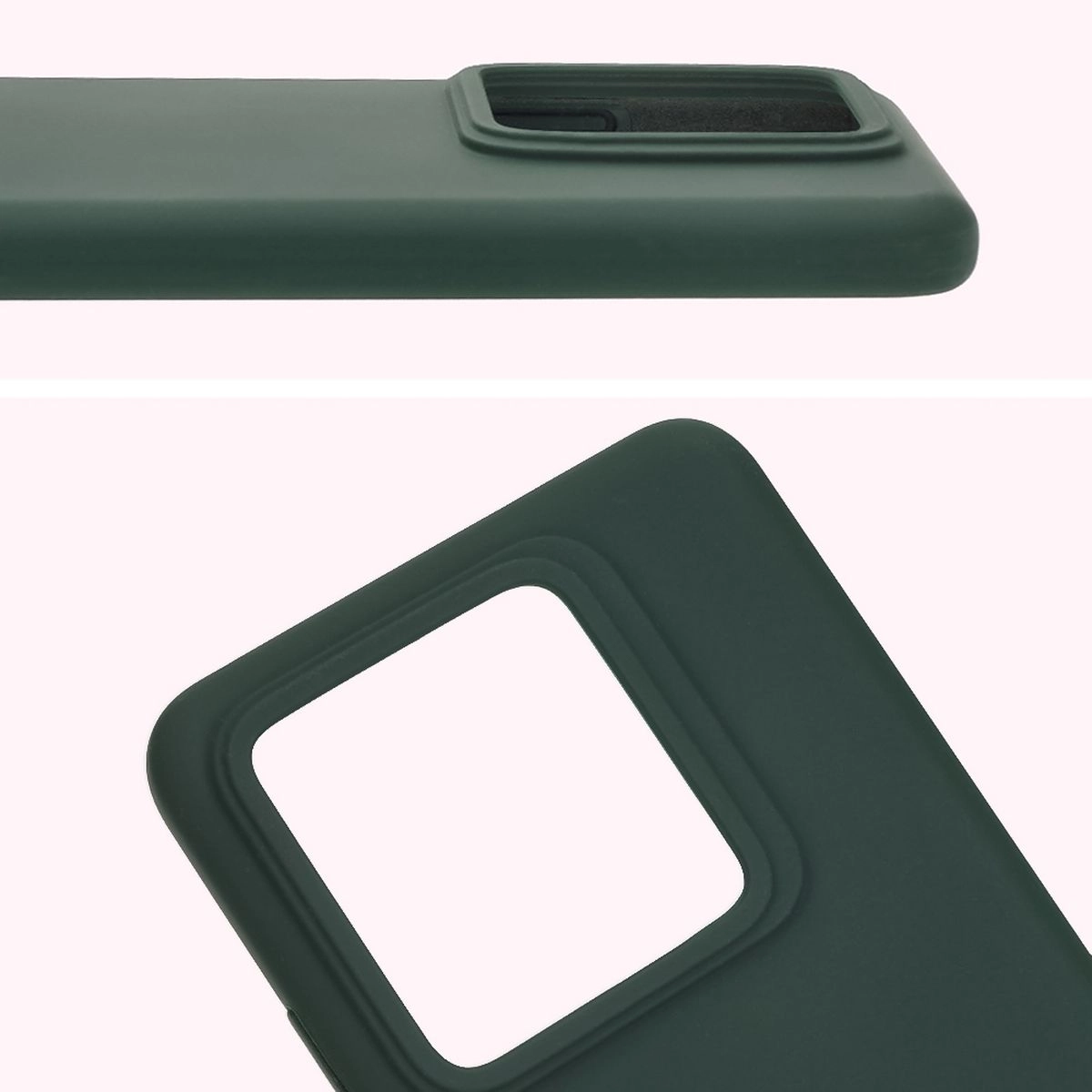 Etui Bizon Silikonowe Soft do Realme GT 7 Pro Ciemnozielony