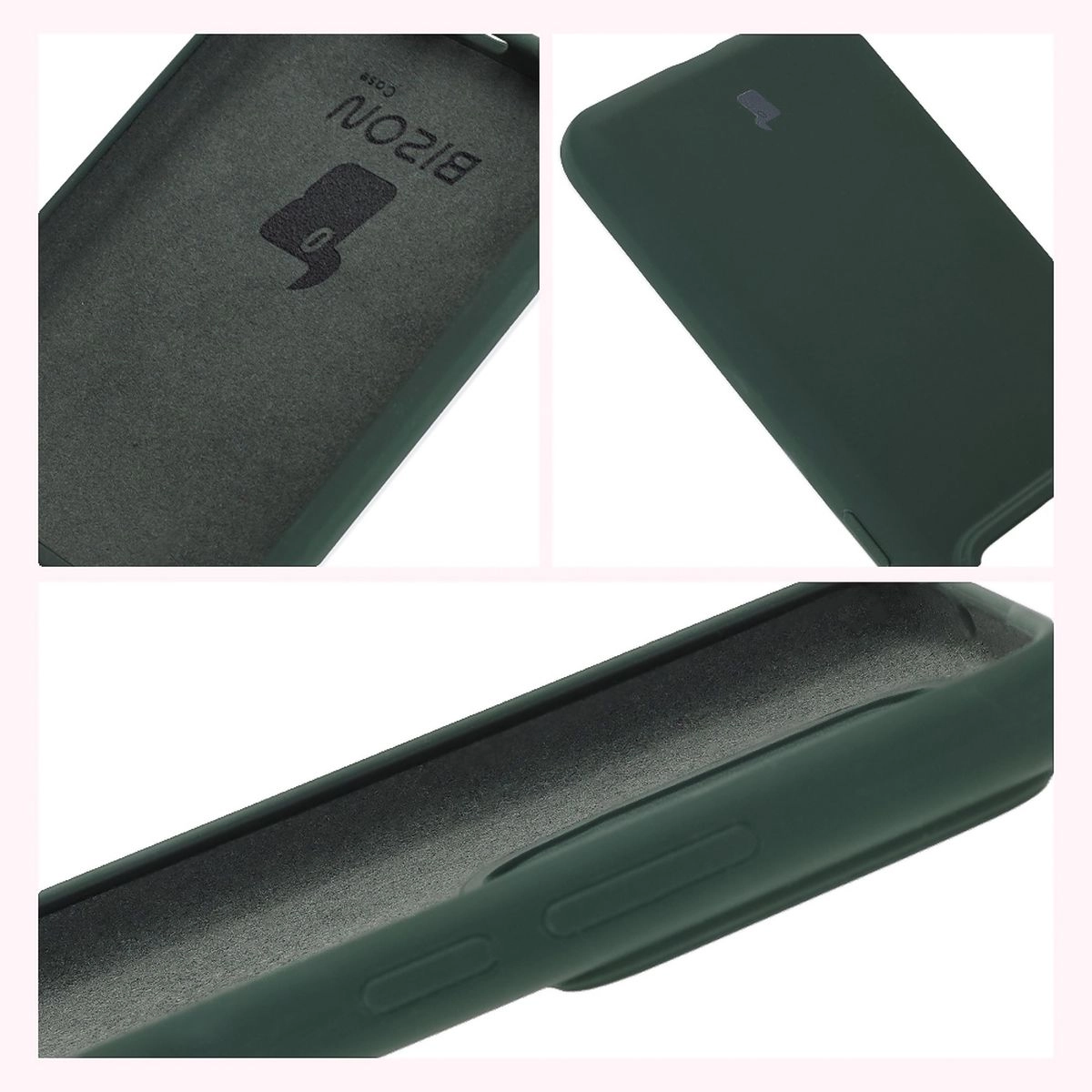 Etui Bizon Silikonowe Soft do Realme GT 7 Pro Ciemnozielony