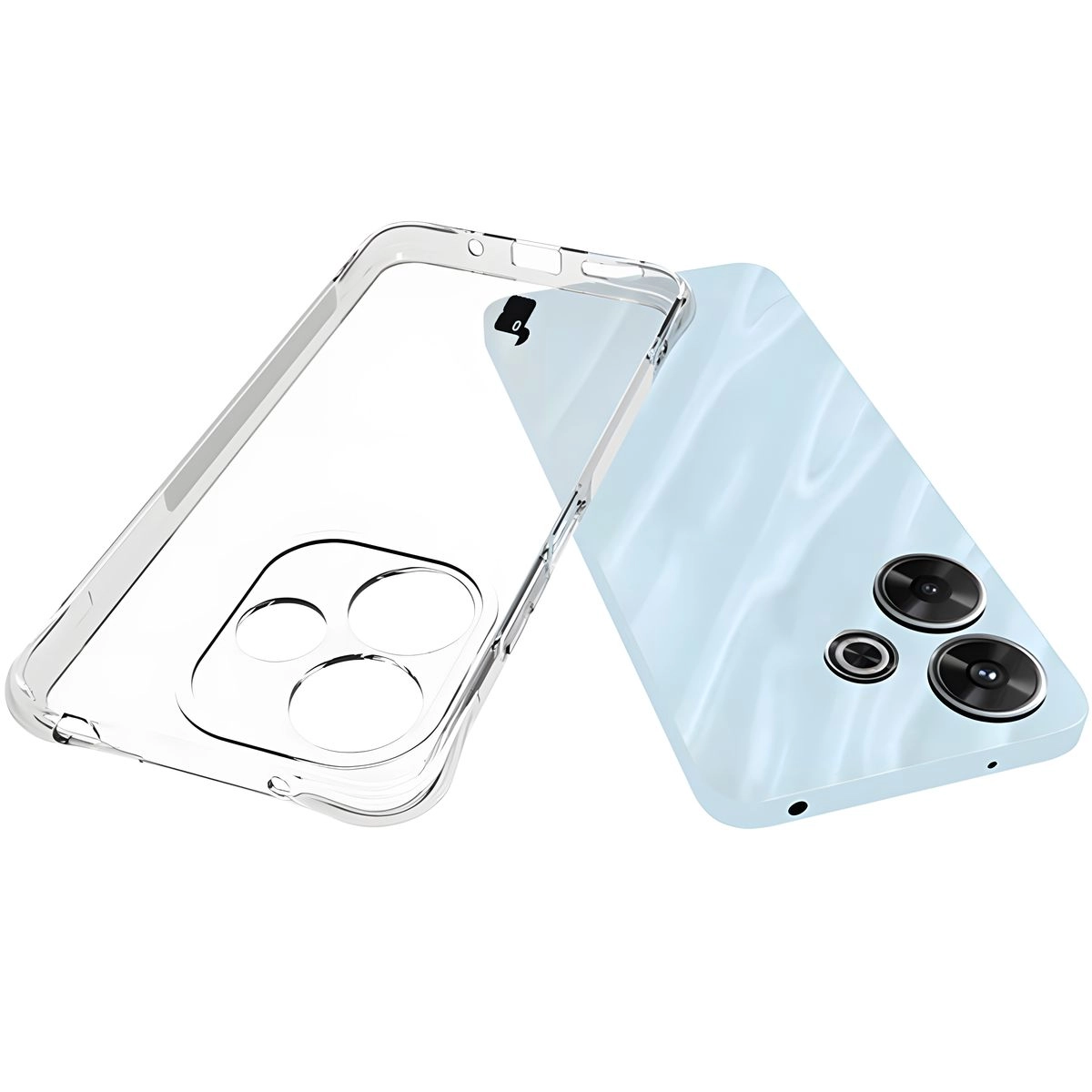 Etui Bizon Elastyczne Salpa do Xiaomi Redmi 13 4G Przezroczysty