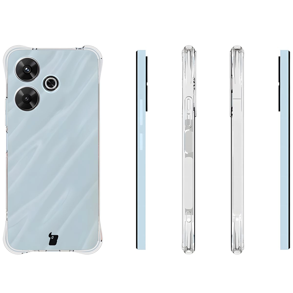 Etui Bizon Elastyczne Salpa do Xiaomi Redmi 13 4G Przezroczysty