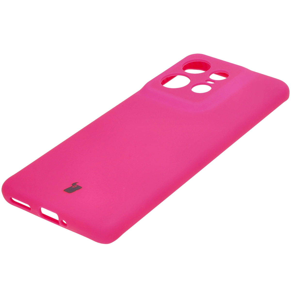 Etui Bizon Silikonowe Soft do Motorola Edge 50 Pro Neonowo-różowy