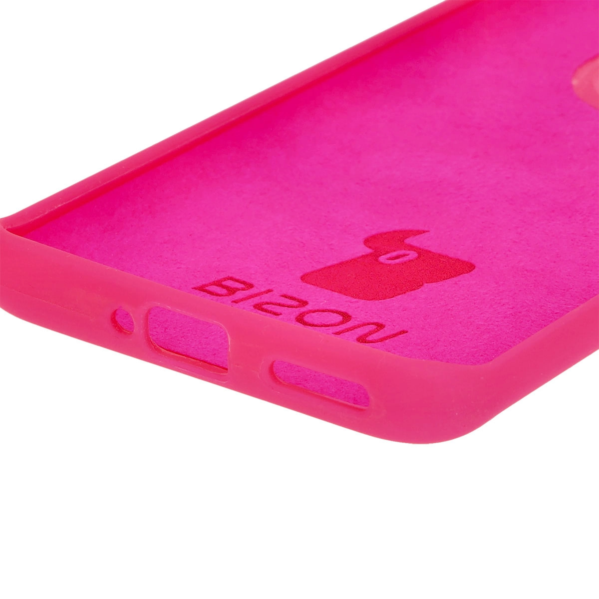 Etui Bizon Silikonowe Soft do Motorola Edge 50 Pro Neonowo-różowy