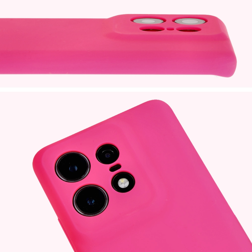 Etui Bizon Silikonowe Soft do Motorola Edge 50 Pro Neonowo-różowy