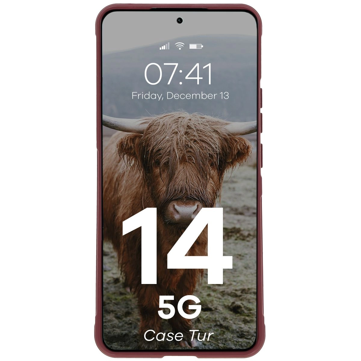 Etui Bizon Tur do Xiaomi Redmi Note 14 5G Ciemnofioletowy