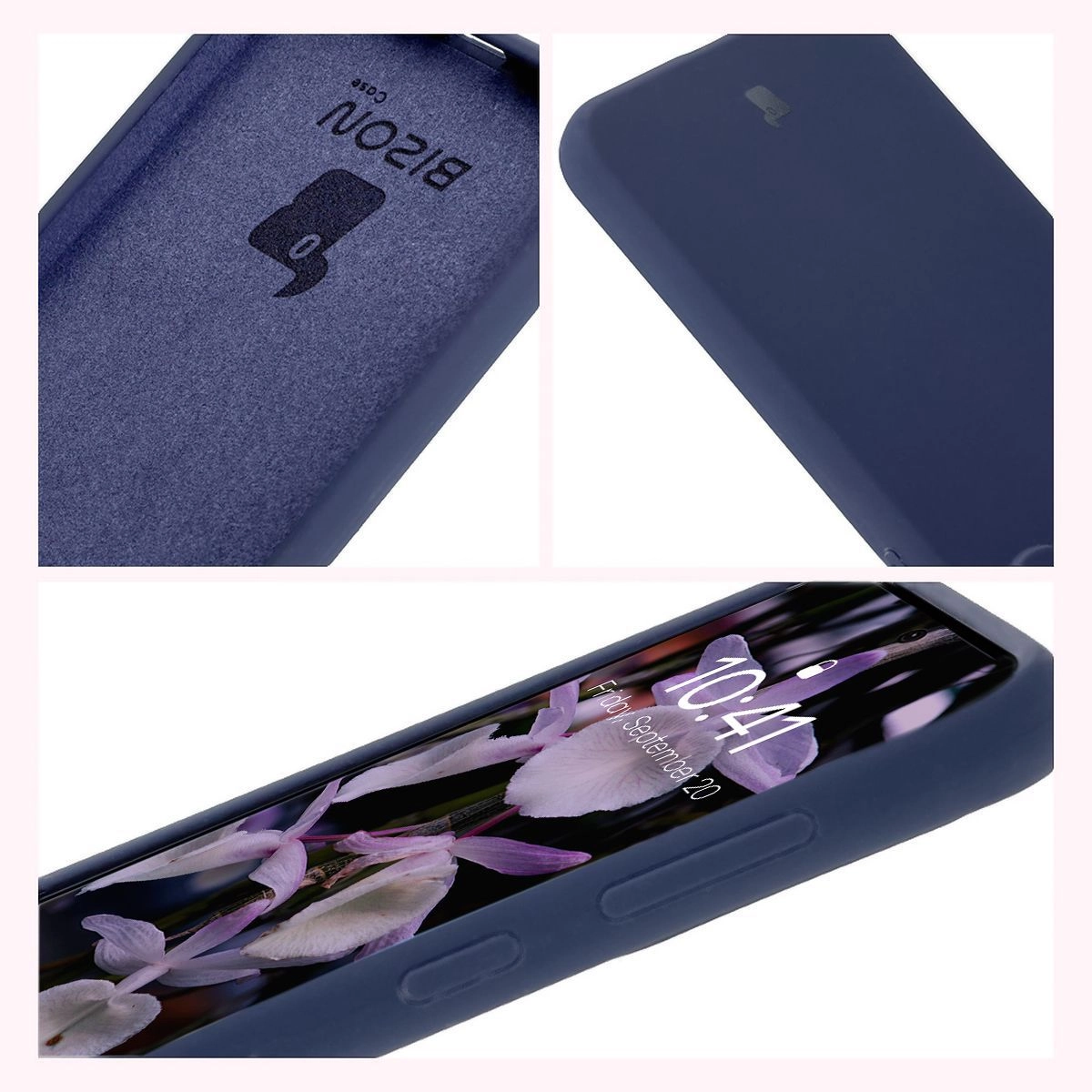 Etui Bizon Silikonowe Soft do Galaxy A56 5G Ciemno-niebieski