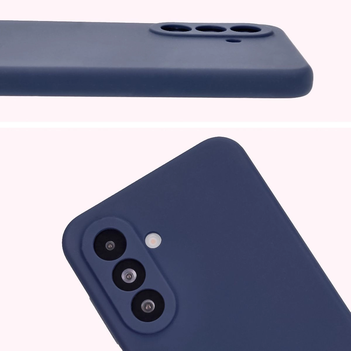 Etui Bizon Silikonowe Soft do Galaxy A56 5G Ciemno-niebieski
