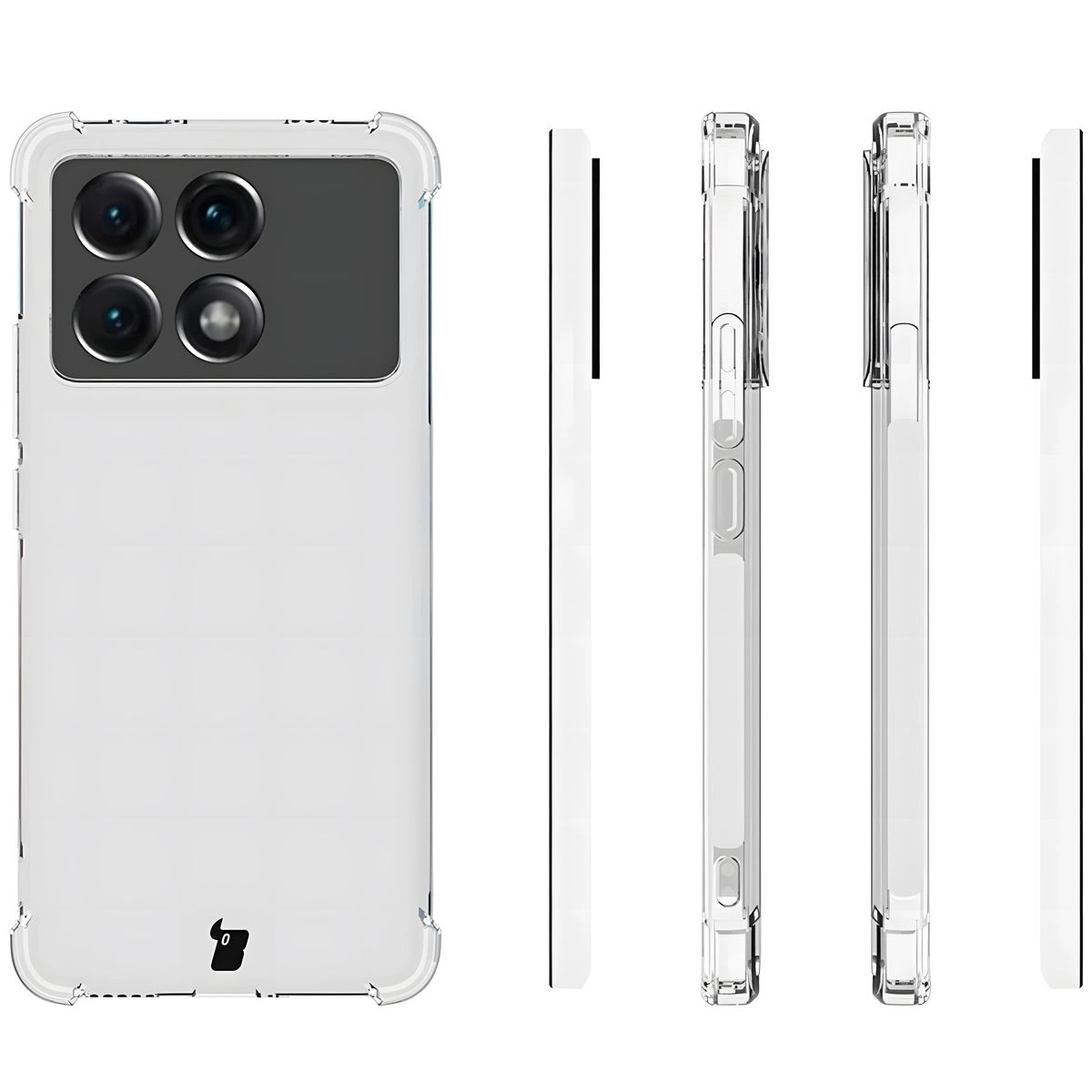 Etui Bizon Elastyczne Salpa do Xiaomi Poco X6 Pro Przezroczysty