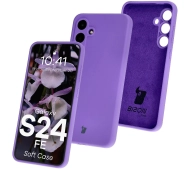 Bizon Silikonowe Soft do Galaxy S24 FE Fioletowy