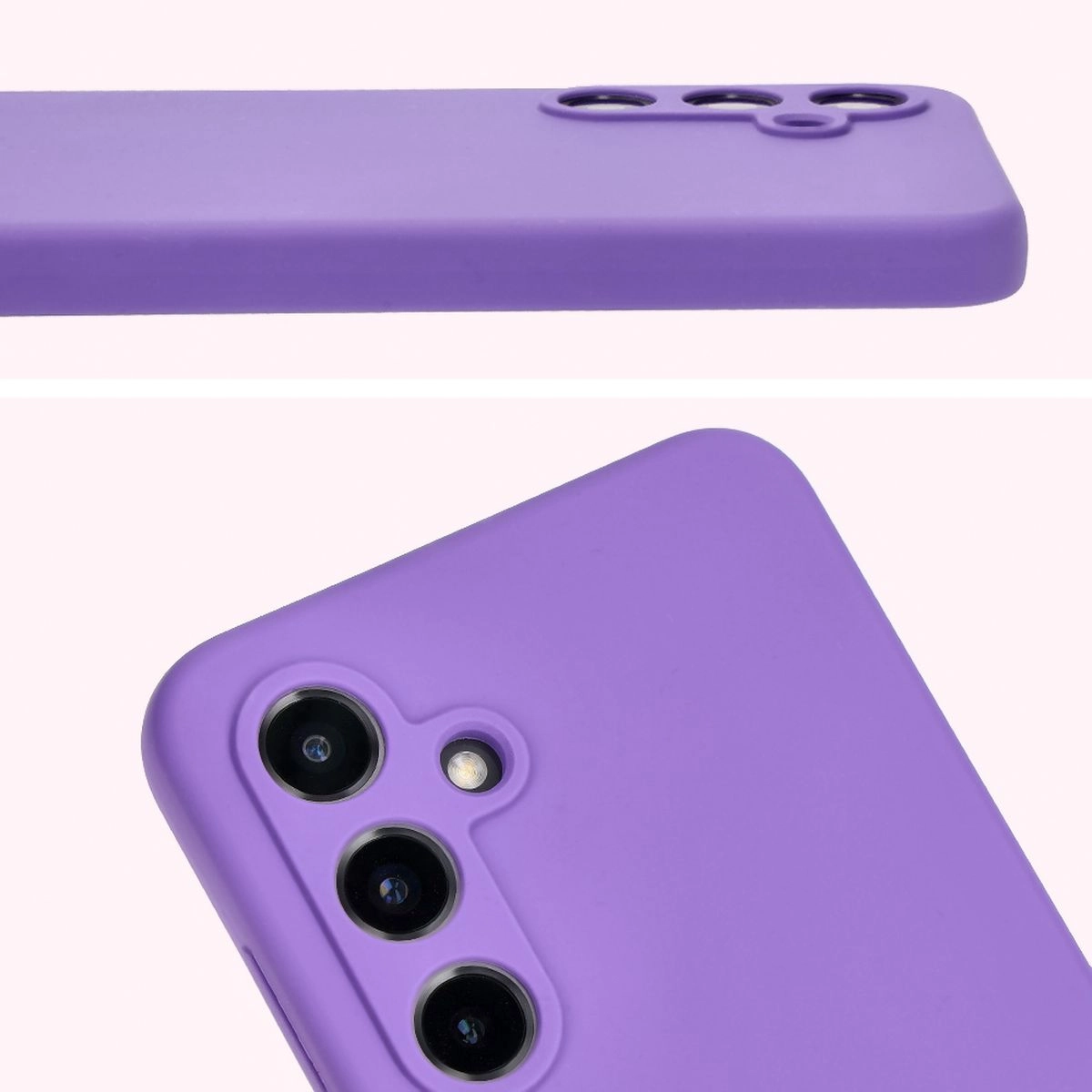 Etui Bizon Silikonowe Soft do Galaxy S24 FE Fioletowy