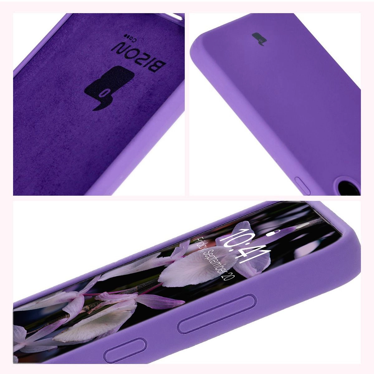 Etui Bizon Silikonowe Soft do Galaxy S24 FE Fioletowy