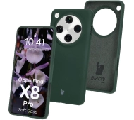 Bizon Silikonowe Soft do Oppo Find X8 Pro Ciemnozielony