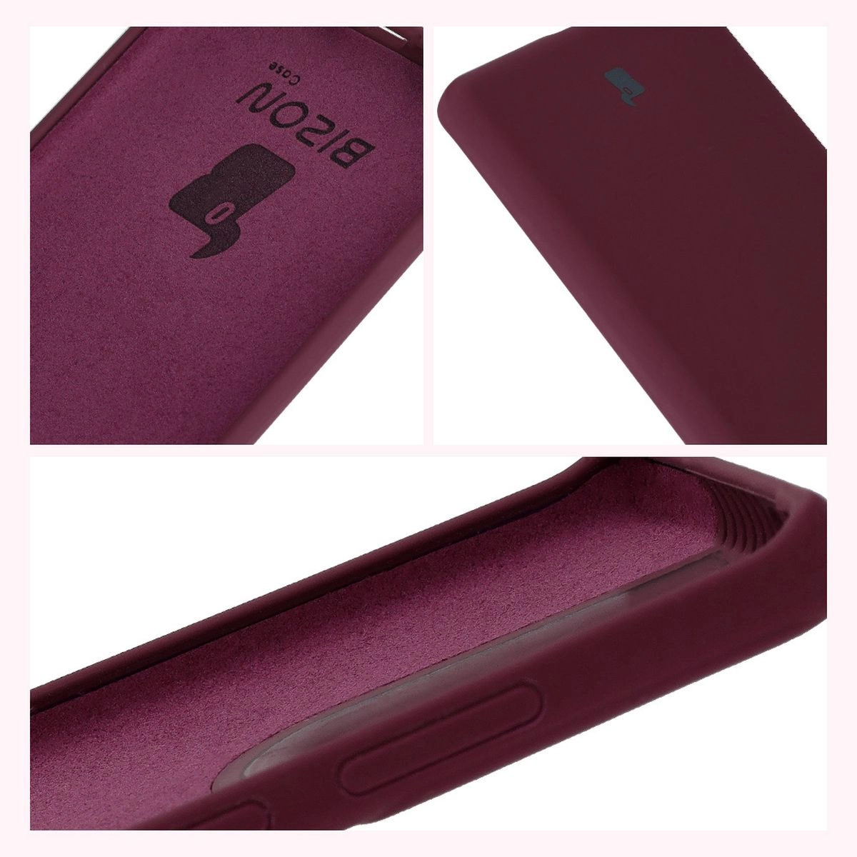 Etui Bizon Silikonowe Soft do Motorola Moto G85 5G Ciemno-fioletowy