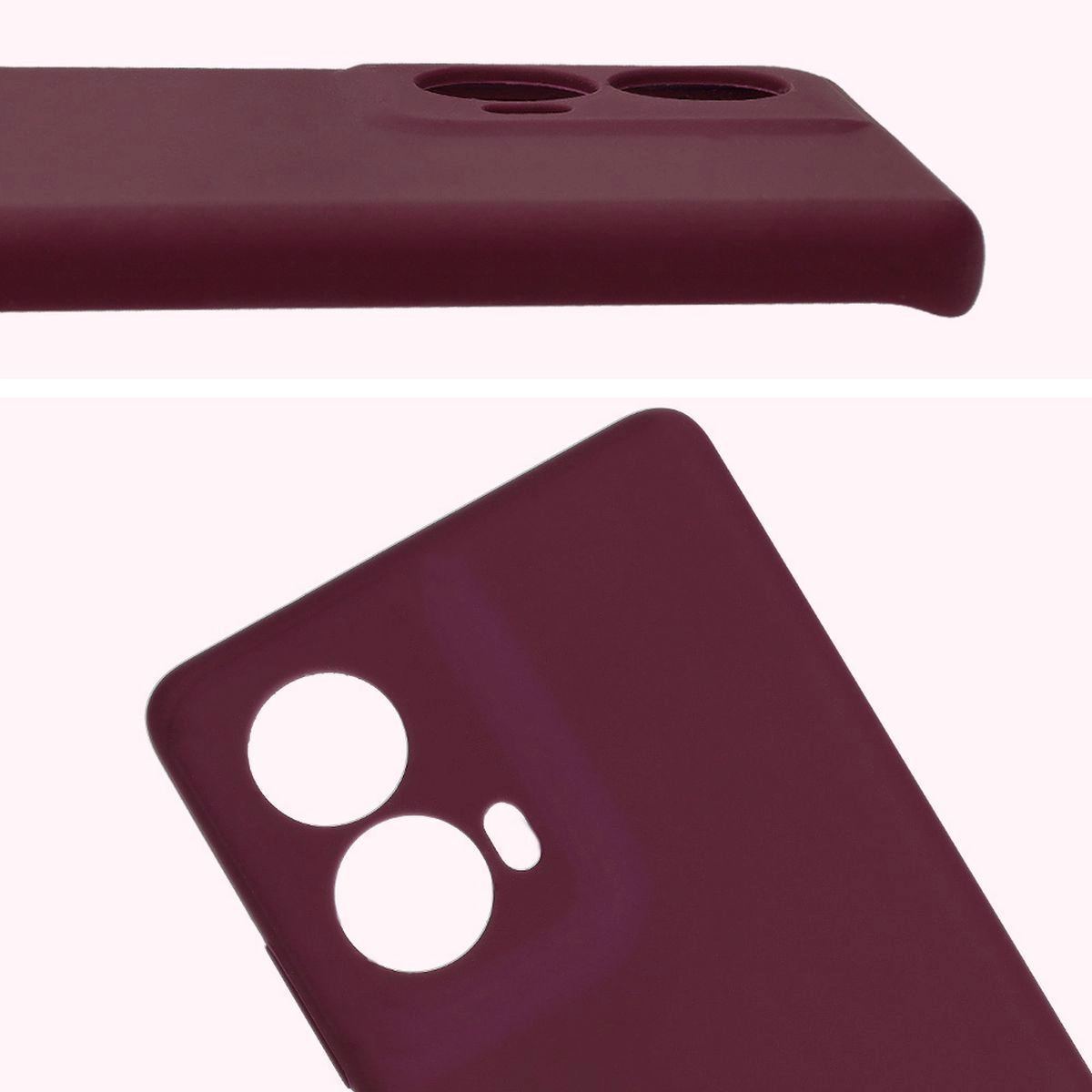 Etui Bizon Silikonowe Soft do Motorola Moto G85 5G Ciemno-fioletowy