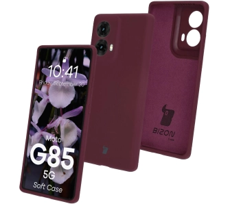 Etui Bizon Silikonowe Soft do Motorola Moto G85 5G Ciemno-fioletowy