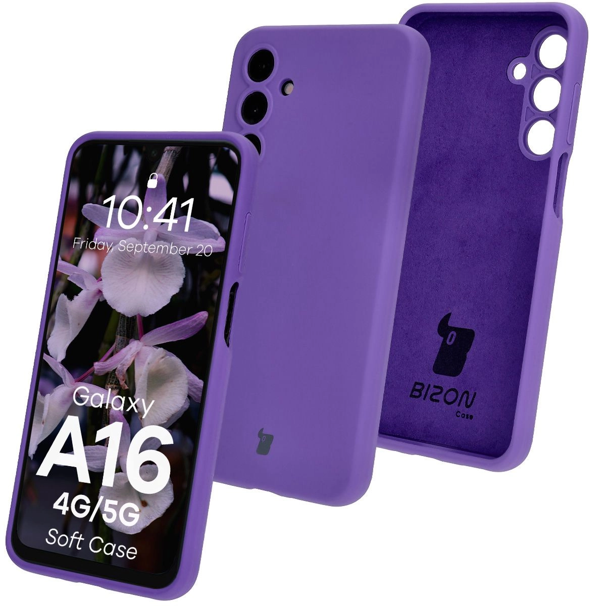 Etui Bizon Silikonowe Soft do Galaxy A16 4G/5G Fioletowy
