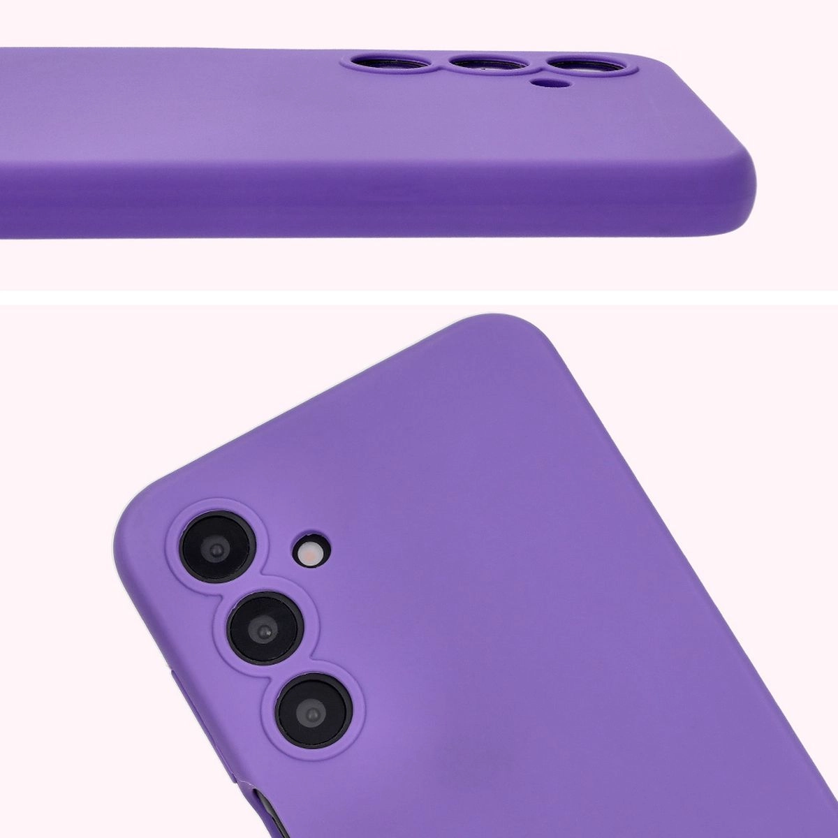 Etui Bizon Silikonowe Soft do Galaxy A16 4G/5G Fioletowy