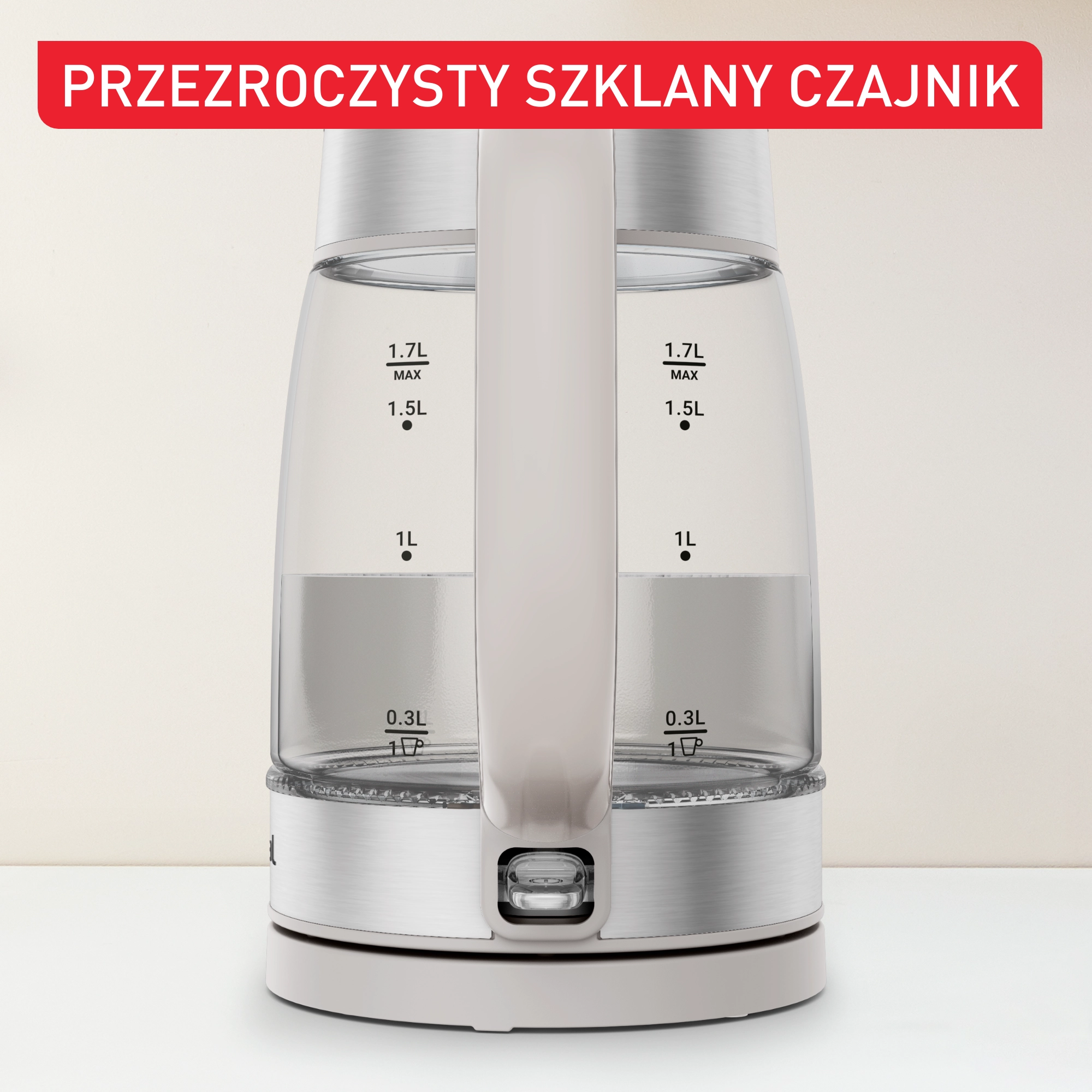 Czajnik Tefal Glass Kettle KI605B30 1,7l 2200W