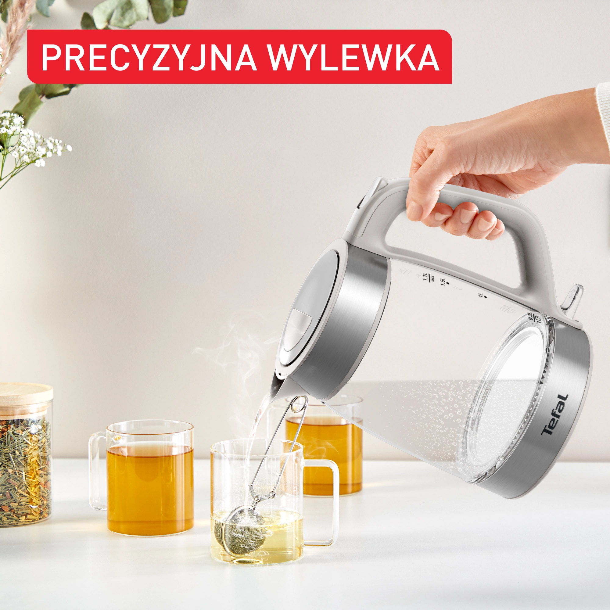 Czajnik Tefal Glass Kettle KI605B30 1,7l 2200W