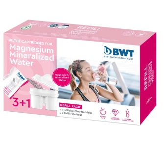 Wkład filtrujący BWT Mineralizowana Magnezem miękka woda Refill 1 + 3szt.