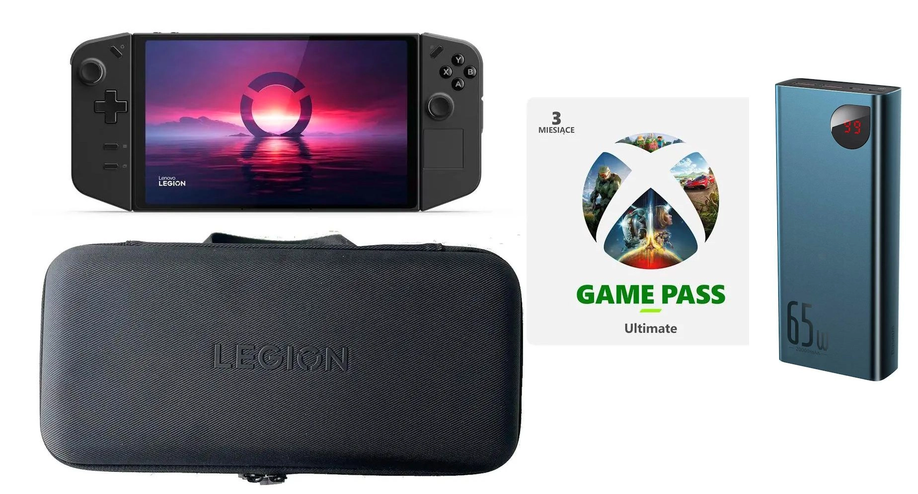 Konsola Lenovo Legion Go AMD Ryzen Z1 Extreme 8,8” FHD IPS Win11 Home GP Ultimate 3 m-ce + Etui + Powerbank Baseus 20000mAh 65W