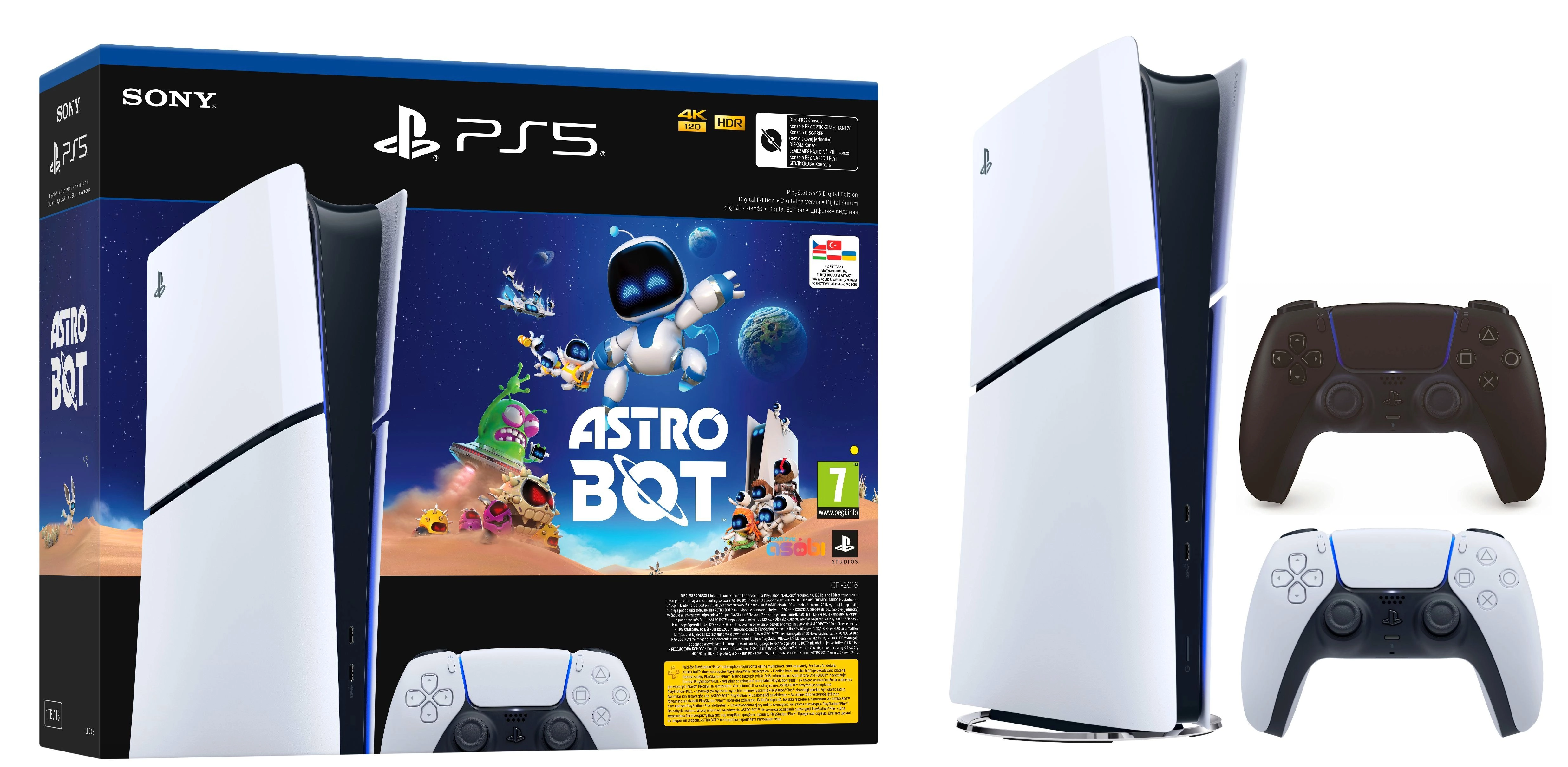 Konsola Sony PlayStation 5 Digital Slim D Chassis (PS5) 1TB Astro Bot Bundle + Dodatkowy Pad Czarny