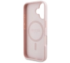 Etui Guess Grained Printed Flower Pattern MagSafe do iPhone 16 Różowy