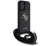 Etui Guess 4G Big Logo Cord Stap Crossbody do iPhone 16 Czarny
