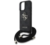 Etui Guess 4G Big Logo Cord Stap Crossbody do iPhone 16 Czarny